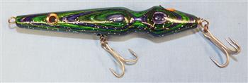 Fishing Lure - 7"  - Blue / Green Hardwoods - Only $21.99 - Lure #113